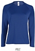 Camiseta Tecnica Manga Larga Mujer Sporty Sols - Color Azul Royal